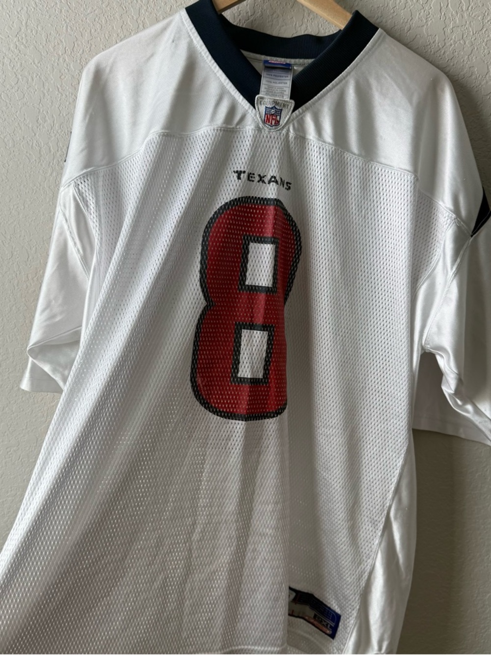 Reebok Houston Texans White #8 Football Jersey